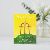 Gelukkig Pasen Amhaarse Bijbelvers Filippenzen 4:4 Feestdagenkaart (Staand voorkant)