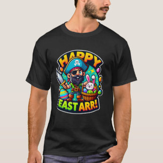 Gelukkig Pasen Arr Grappige Piraat Paas Jongens Ki T-shirt