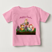 Gelukkig Pasen Baby Dieren Kuiken Konijn Eieren Ma (Voorkant)