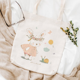 Gelukkig Pasen Baby konijnenpatroon Tote Bag