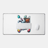 Gelukkig Pasen Basketbal Jongens Paashaas Grappig  Bureaumat (Keyboard & Muis)