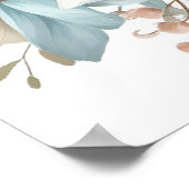 Gelukkig Pasen Bloemen Paashaas Konijn Poster (Hoek)