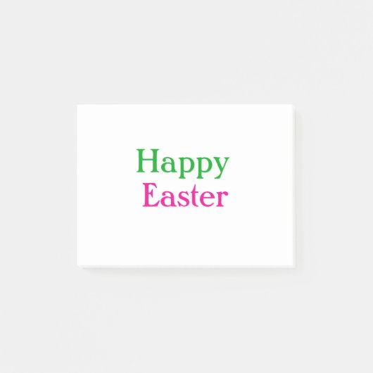 Gelukkig Pasen boho groene roze kids voeg naam tit Post-it® Notes (Voorkant)