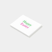 Gelukkig Pasen boho groene roze kids voeg naam tit Post-it® Notes (Schuin)