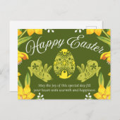 Gelukkig Pasen  Briefkaart (Voorkant / Achterkant)