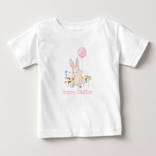 Gelukkig Pasen Bunny Meisjes T-shirt (Voorkant)