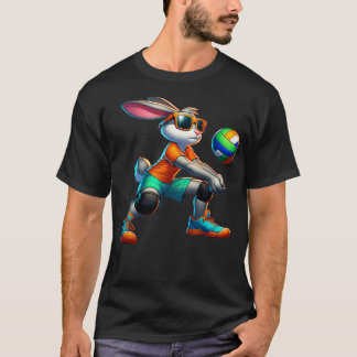 Gelukkig Pasen Bunny Volleybal Speler Lover Sport  T-shirt