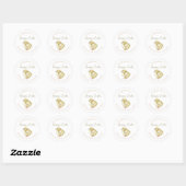 Gelukkig Pasen Chic Waterverf Ronde Sticker (Vel)