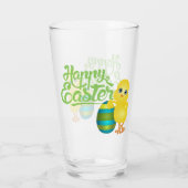 Gelukkig Pasen Chick en Ei Glas (Achterkant)