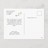 Gelukkig Pasen Chique Script Minimalist Twee foto Feestdagenkaart (Achterkant)