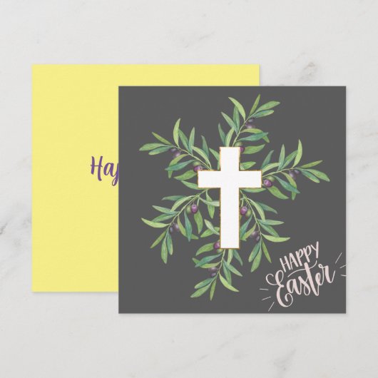 Gelukkig Pasen- Cross Kaart (Voorkant / Achterkant)