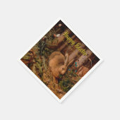 Gelukkig Pasen Custom Konijn Jaar Gepersonaliseerd Servet (Hoek)