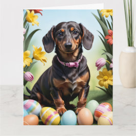 Gelukkig Pasen Dachshund Kaart