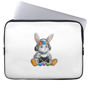 Gelukkig Pasen Dag Konijn Ei Grappige Jongens Meis Laptop Sleeve