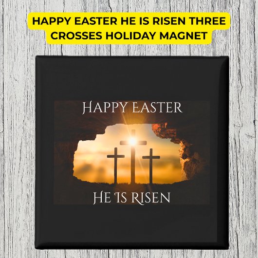 Gelukkig Pasen dat hij drie Crosses Holiday is Magneet
