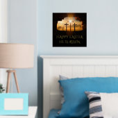 Gelukkig Pasen dat hij drie kruisen is Folie Afdrukken (Insitu (Slaapkamer))