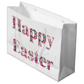 Gelukkig Pasen decoratieve tekst  Groot Cadeauzakje (Voorkant Gekanteld)