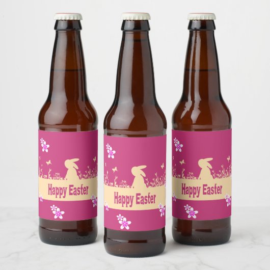 gelukkig Pasen, droomhaas Bier Etiket (Flessen)