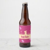 gelukkig Pasen, droomhaas Bier Etiket (Voorkant)