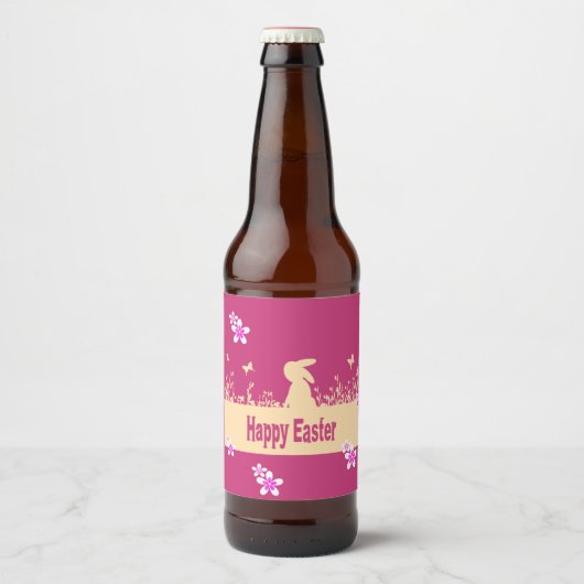 gelukkig Pasen, droomhaas Bier Etiket (Voorkant)