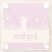 gelukkig Pasen, droomhaas Glazen Onderzetter (Achterkant)