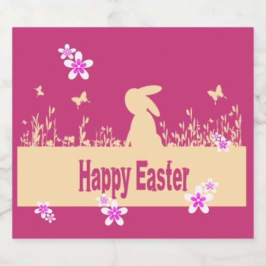 gelukkig Pasen, droomhaas Likeurfles Etiket (Enkel label)