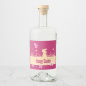 gelukkig Pasen, droomhaas Likeurfles Etiket (Voorkant)