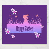 gelukkig Pasen, droomhaas Sparkling Wijnetiket (Enkel label)