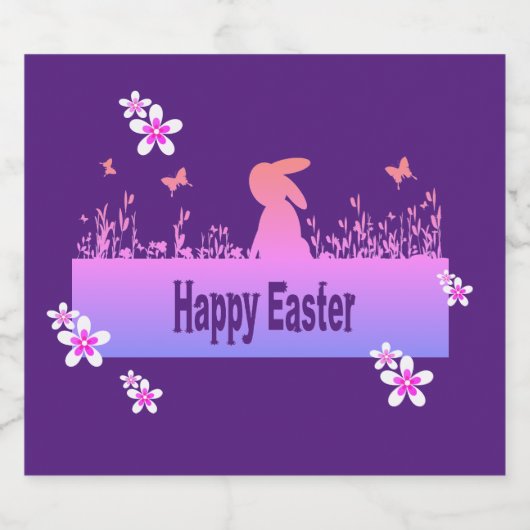 gelukkig Pasen, droomhaas Sparkling Wijnetiket (Enkel label)