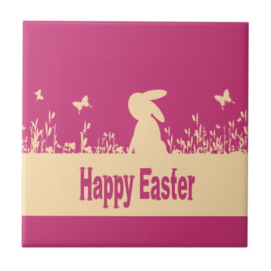 gelukkig Pasen, droomhaas Tegeltje (Voorkant)