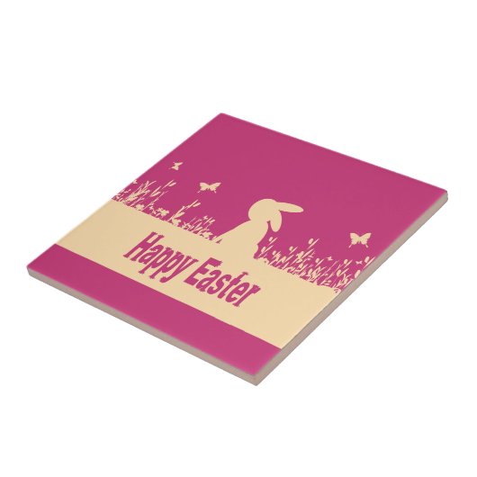 gelukkig Pasen, droomhaas Tegeltje (Zijkant)