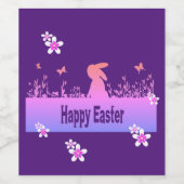 gelukkig Pasen, droomhaas Wijn Etiket (Enkel label)