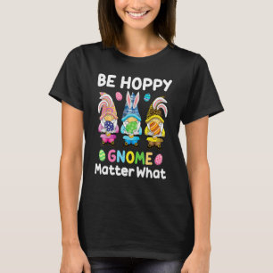 Gelukkig Pasen Dwerg Wees Hoppend Konijn Paaseiere T-shirt