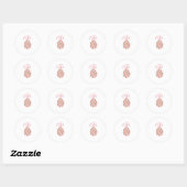 Gelukkig Pasen Ei & Wortels Ronde Sticker (Vel)