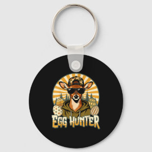 Gelukkig Pasen Eier Jager Hert Buck Cap Heren Jong Sleutelhanger