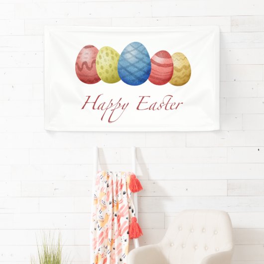 Gelukkig Pasen Eieren Banner – Lente Feestelijke P (Insitu)