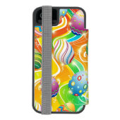 Gelukkig Pasen Eieren Feestelijk Patroon Incipio iPhone Portemonnee Hoesje (Agenda Achterkant)