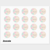 Gelukkig Pasen Eieren Pastel Verjaardag  Ronde Sticker (Vel)