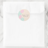 Gelukkig Pasen Eieren Pastel Verjaardag  Ronde Sticker (Tas)