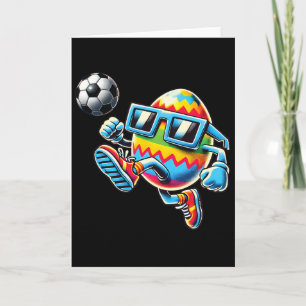 Gelukkig Pasen Eieren Voetbalende Liefhebbers Jong Kaart