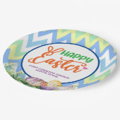 Gelukkig Pasen, Eierjacht en Pot Luck Papieren Bordje (Gekanteld)