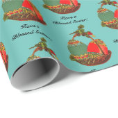 Gelukkig Pasen  Eiermand Kunst Schilderen Cadeaupapier (Rol Hoek)