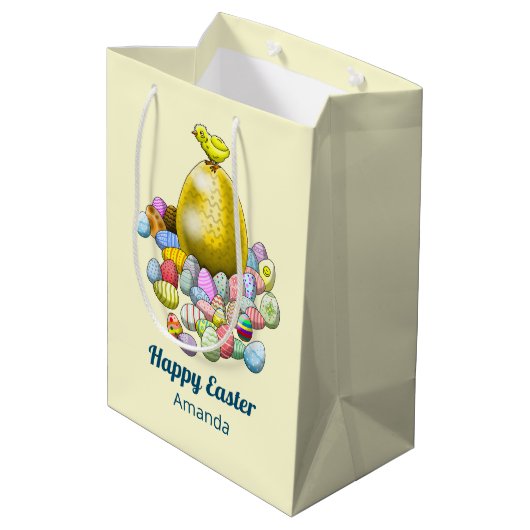 Gelukkig Pasen Eiersoeken Medium Cadeauzakje (Achterkant Gekanteld)