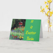 GELUKKIG "PASEN" EN "LENTE" NAAR ****MIJN TWEELING KAART (Gele Bloem)