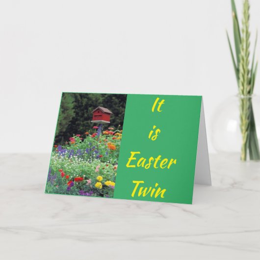 GELUKKIG "PASEN" EN "LENTE" NAAR ****MIJN TWEELING KAART (Voorkant)