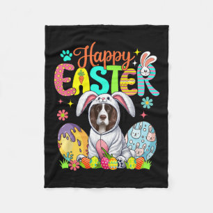 Gelukkig Pasen Engels Springer Spaniel Cosplay Bun Fleece Deken