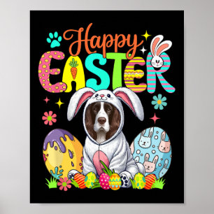 Gelukkig Pasen Engels Springer Spaniel Cosplay Bun Poster