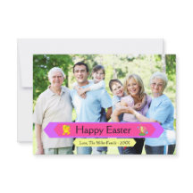 Gelukkig Pasen Familie Foto - 3x5 Pasen Kaart