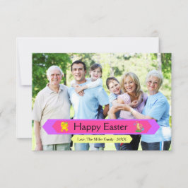 Gelukkig Pasen Familie Foto - 3x5 Pasen Kaart