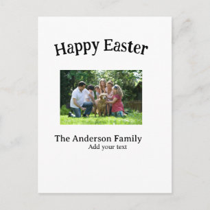 Gelukkig Pasen familie foto naam tekst hereniging  Feestdagenkaart